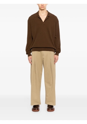 Uma Wang knitted polo shirt - Brown
