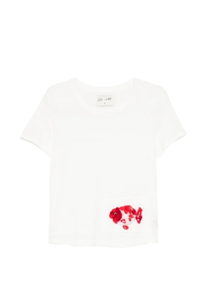 GG IN RED appliqué pocket T-shirt - White