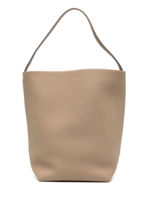 The Row large Park leather tote bag - Brown