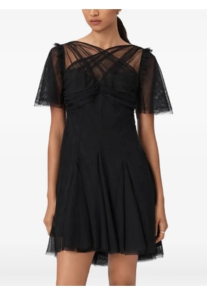 AllSaints tulle short-sleeve dress - Black
