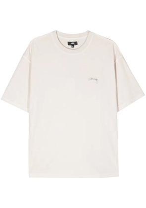 Stüssy Lazy logo-print T-shirt - Neutrals
