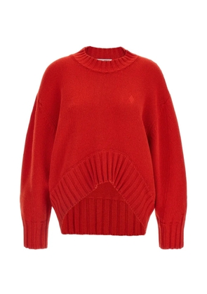 The Attico logo asymmetrical hem knitwear - Red