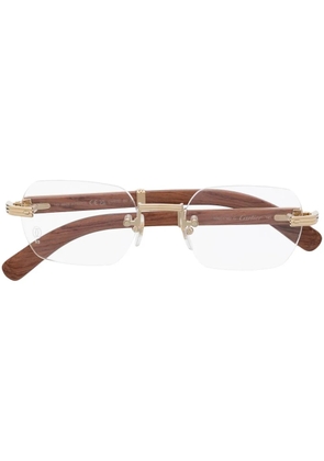 Cartier Eyewear CT0377O frameless glasses - Brown