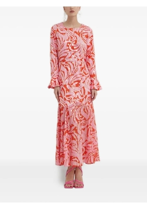 NEVER FULLY DRESSED flared ruffled print dress