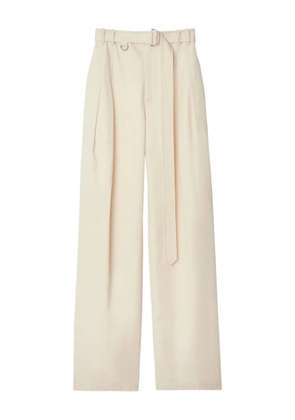 Burberry gabardine belted trousers - Neutrals