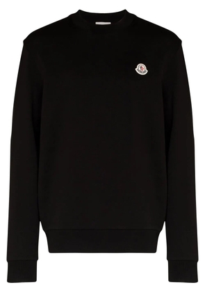 Moncler logo patch sweatshirt - Black