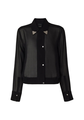 PINKO embellished sheer shirt - Black