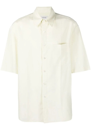LEMAIRE short-sleeve silk polo shirt - Yellow