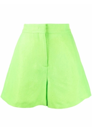 MSGM high-waist A-line shorts - Green