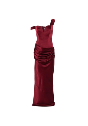 Alex Perry draped V-neck dress - Red