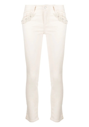 LIU JO Bottom Up embellished skinny jeans - Neutrals