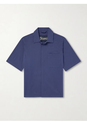 Herno - Seercrease Jersey Bowling Shirt - Men - Blue - IT 46