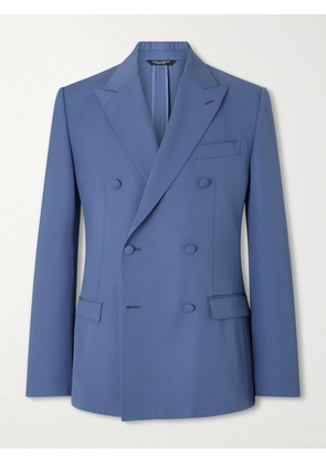 Dolce&Gabbana - Double-Breasted Wool Blazer - Men - Blue - IT 48