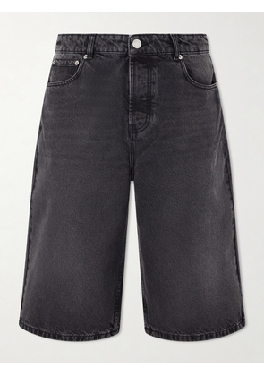 AMI PARIS - Straight-Leg Denim Shorts - Men - Black - UK/US 28