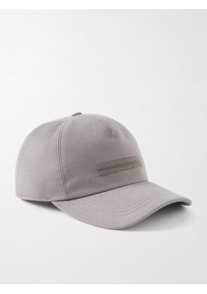 Zegna - Embroidered Cotton-Twill Cap - Men - Gray - S
