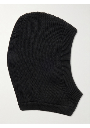 Rick Owens - Ribbed Cotton Balaclava - Men - Black