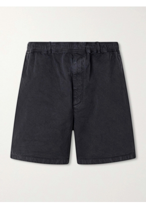 Auralee - Straight-Leg Cotton Chino Shorts - Men - Black - 3