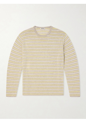Auralee - Summer Striped Cashmere Sweater - Men - Yellow - 3