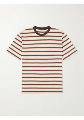 Auralee - Striped Cotton-Jersey T-Shirt - Men - Brown - 3