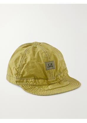 C.P. Company - 50 Fili Logo-Appliquéd Waxed Cotton-Blend Cap - Men - Green