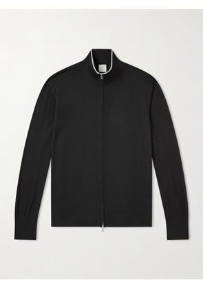 Eleventy - Wool Zip-Up Cardigan - Men - Black - S