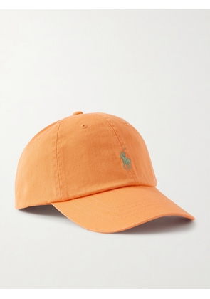 Polo Ralph Lauren - Logo-Embroidered Cotton-Twill Baseball Cap - Men - Orange