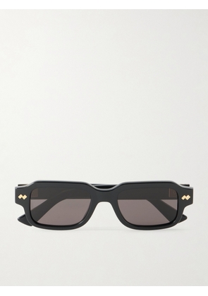Bottega Veneta - Intrecciato Square-Frame Recycled-Acetate Sunglasses - Men - Black