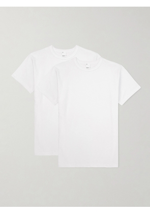 3sixteen - Set of Two Cotton-Jersey T-Shirt - Men - White - S