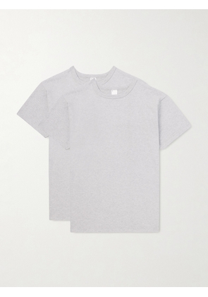3sixteen - Set of Two Cotton-Jersey T-Shirt - Men - Gray - S