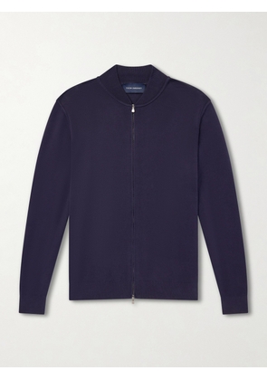 Thom Sweeney - Zip-Up Cotton Sweater - Men - Blue - S