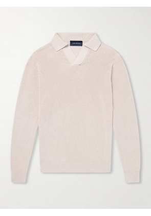 Thom Sweeney - Cotton Long Sleeve Polo - Men - Neutrals - S