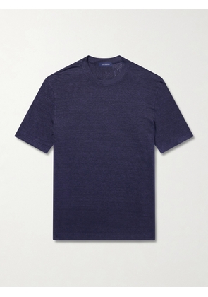 Thom Sweeney - Linen-Blend T-Shirt - Men - Blue - S