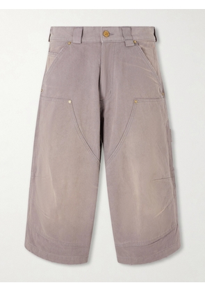 Willy Chavarria - Stocknot Double Knee Cotton Shorts - Men - Gray - UK/US 30