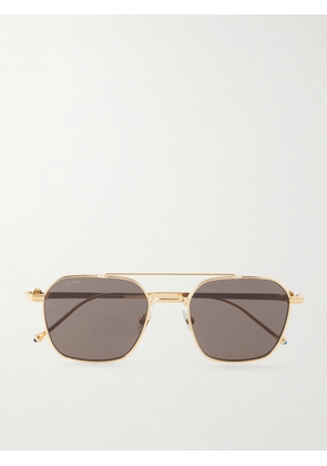 Cartier Eyewear - Pasha Square-Style Gold-Tone Sunglasses - Men - Gold