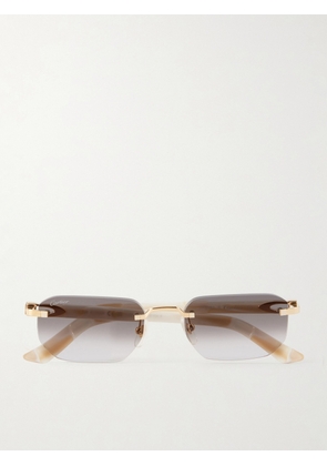 Cartier Eyewear - Signature C Square-Frame Gold-Tone and Acetate Sunglasses - Men - Gold