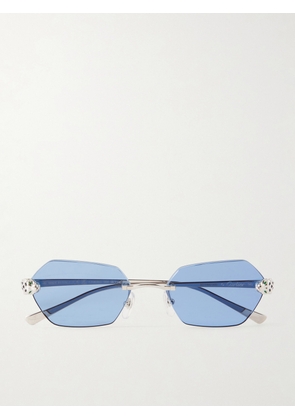 Cartier Eyewear - Panthère de Cartier Rimless Silver-Tone Sunglasses - Men - Silver