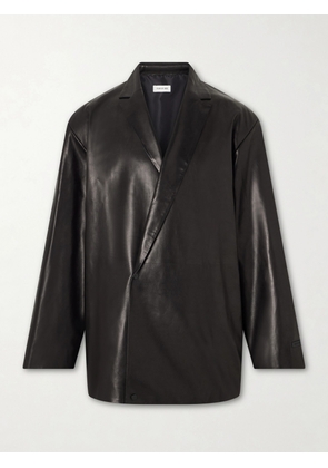 Fear of God - Double-Breasted Leather Jacket - Men - Black - IT 46