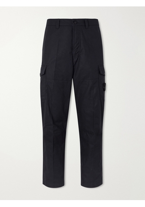 Stone Island - STONE ISLAND GHOST Straight-Leg Logo-Appliquéd Cotton Cargo Trousers - Men - Black - UK/US 30