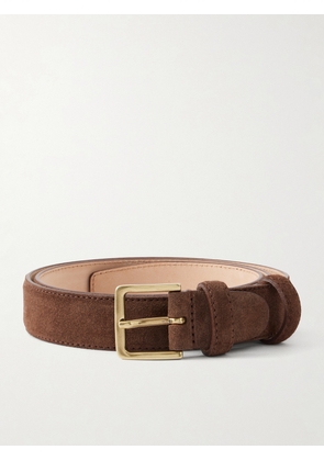 Mr P. - 3cm Suede Belt - Men - Brown - EU 85