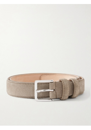 Mr P. - 3cm Suede Belt - Men - Gray - EU 85
