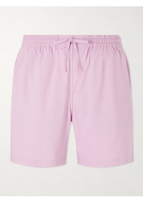 Kardo - Olbia Straight-Leg Cotton Drawstring Shorts - Men - Pink - S