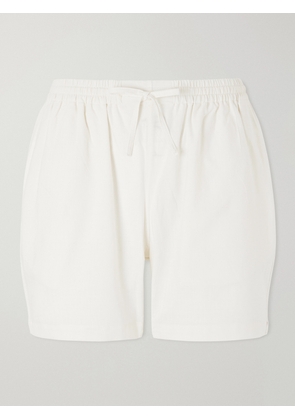 Kardo - Olbia Straight-Leg Cotton Drawstring Shorts - Men - Neutrals - S