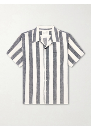 Kardo - Chintan Striped Cotton Shirt - Men - Blue - S