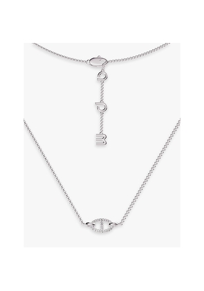 Mens Apm Monaco Maille Marine Sterling-Silver and Zirconia Pendant Necklace