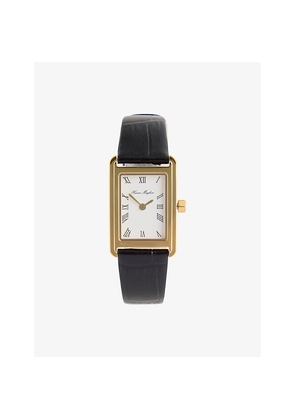 Womens Heaven Mayhem Icon Gold-Plated Stainless Steel and Leather Quartz Watch