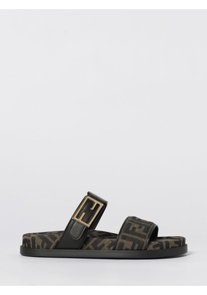 Heeled Sandal FENDI Woman color Tobacco