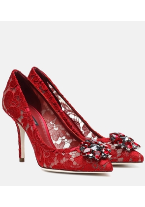 Dolce&Gabbana Bellucci embellished lace pumps
