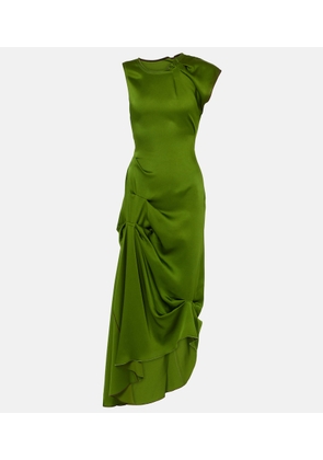 Victoria Beckham Asymmetric satin midi dress
