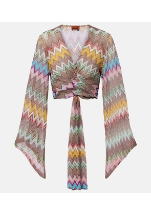 Missoni Zigzag lame crop top