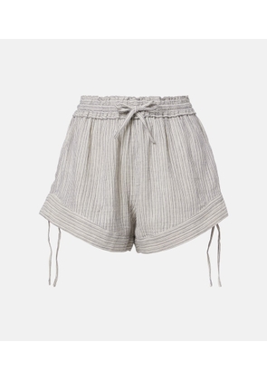 Marant Etoile Thaliany striped cotton shorts